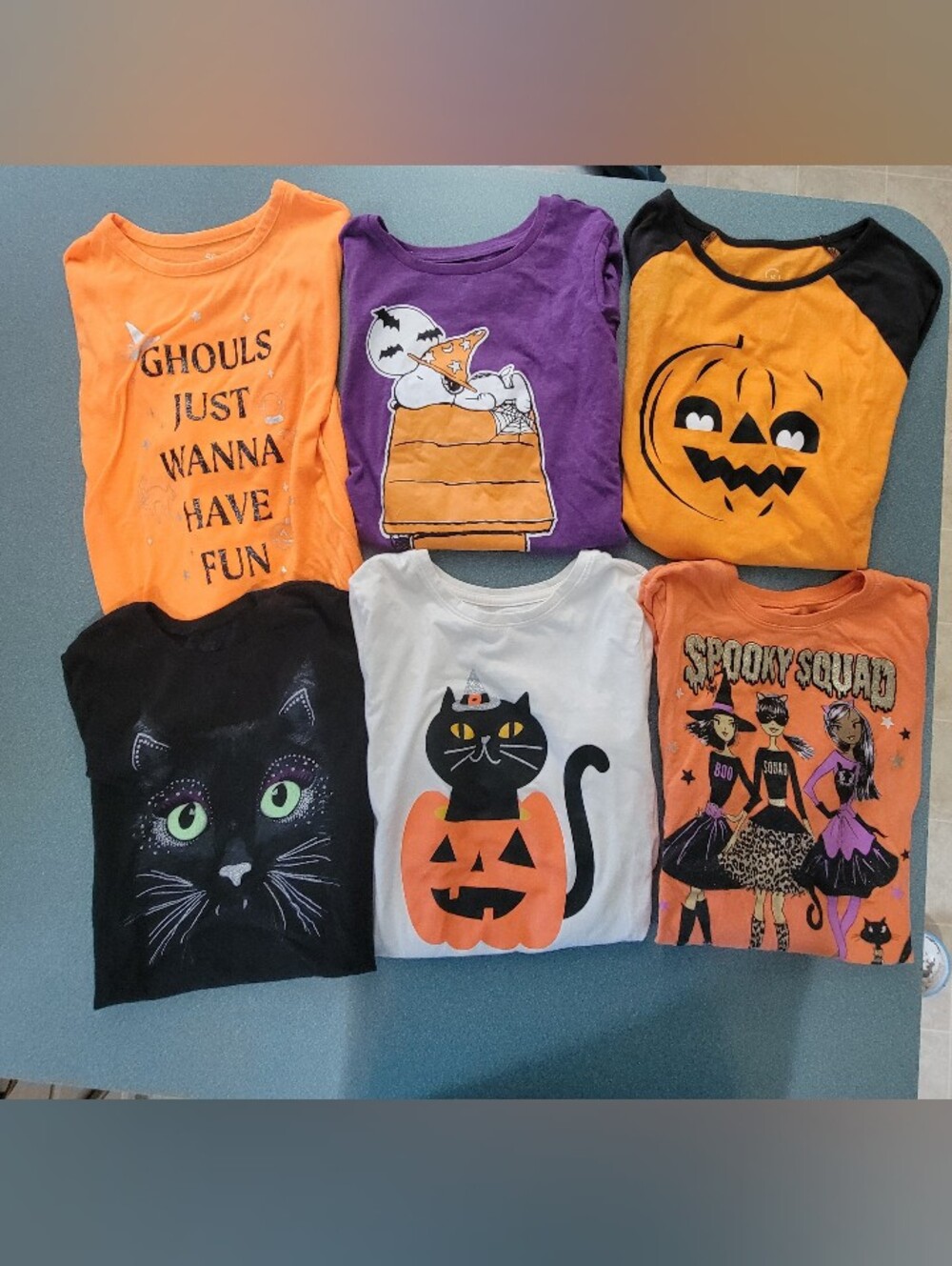 Girls Halloween Long Sleeve Shirt Bundle Size 10/12 – 6 Tops 🎃👻